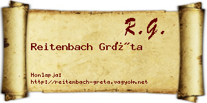 Reitenbach Gréta névjegykártya